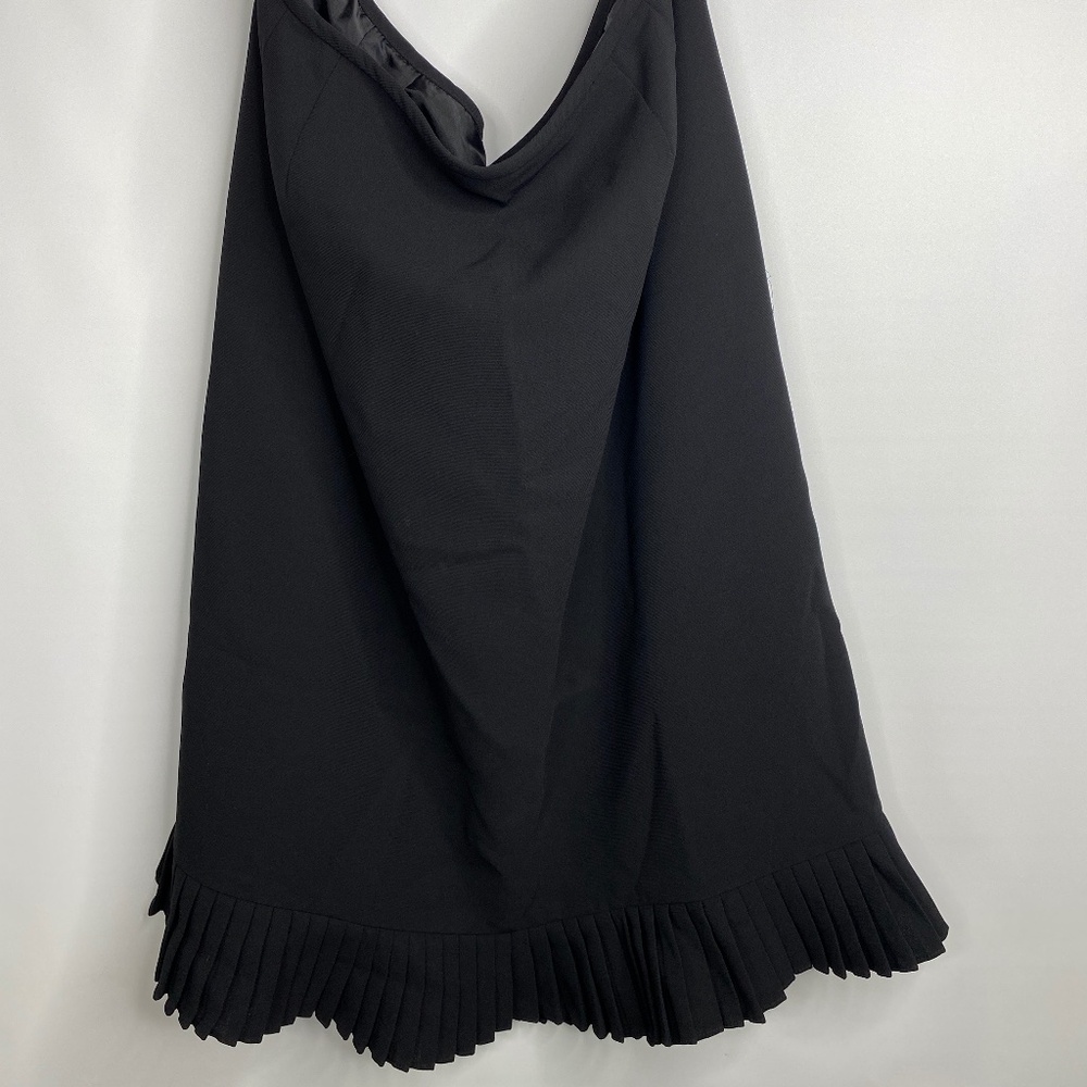 Evan Picone Suit Trumpet Skirt Black W/ Pleated Hem, Lined ,Zip Women's Size 16